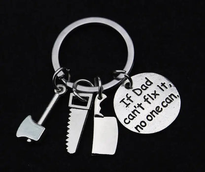 If Dad Cant Fix It, No One Can...Fathers Day Pendant Key Chain Gift