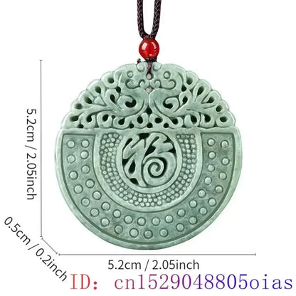 Green Burmese, Jade Amulet   Necklace… Fine Jewelry Carved Gemstone, By MC