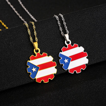 Wear Puerto to celebrate The Big Game 2026 and Bad Bunny in style — show your Puerto Rican pride with this beautiful flag necklace. Lightweight, durable, and polished for that beautiful shine, it’s the perfect game day souvenir, by SONYA