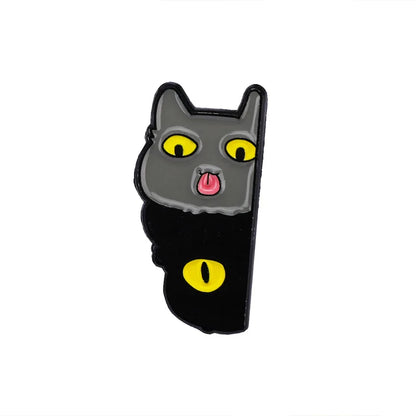Cute Tiny Black Cat Enamel Pin Brooch