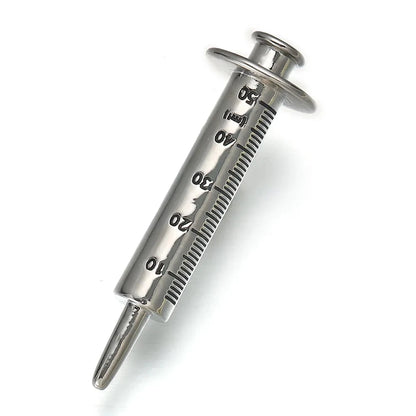 Classic, Medical Metal Brooch Syringe Pin By, CATUNI...Gift For Doctor, Nurse Or Graduate