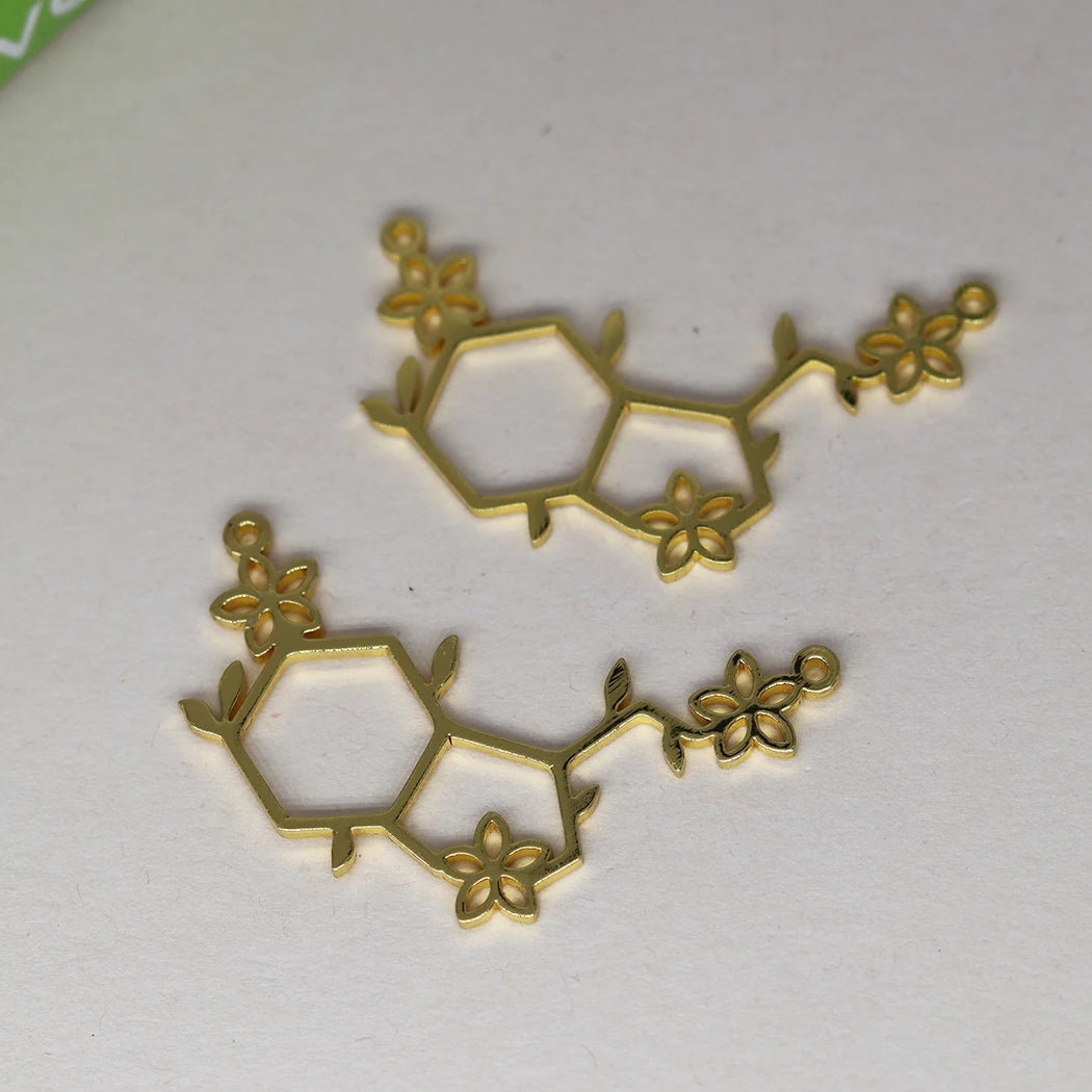 5pc Stainless Steel Molecule Charms for Bracelet