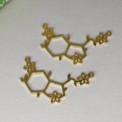 5pc Stainless Steel Molecule Charms for Bracelet
