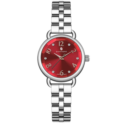 SAPPHERO’S, Women's Fashion, Versatile, Stainless Steel, Fashion versatile, Light luxury, Ultra-Thin Watch