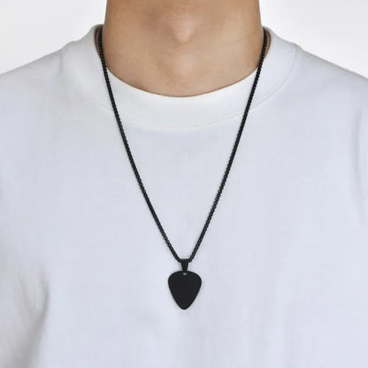 New, Unique, Stainless Steel Guitar Pick Necklace For Men/Boys…