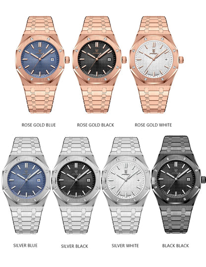 NEW!!! Fine Steel, Original Quartz, Luminous Date, Waterproof, Fashionable Classic Wristwatch, By POEDAGAR