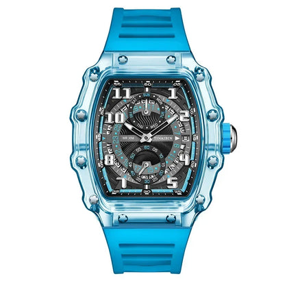 Unique, Blue, Fashion, Men's Waterproof, Outdoor, Sports, Military Watch For Men,