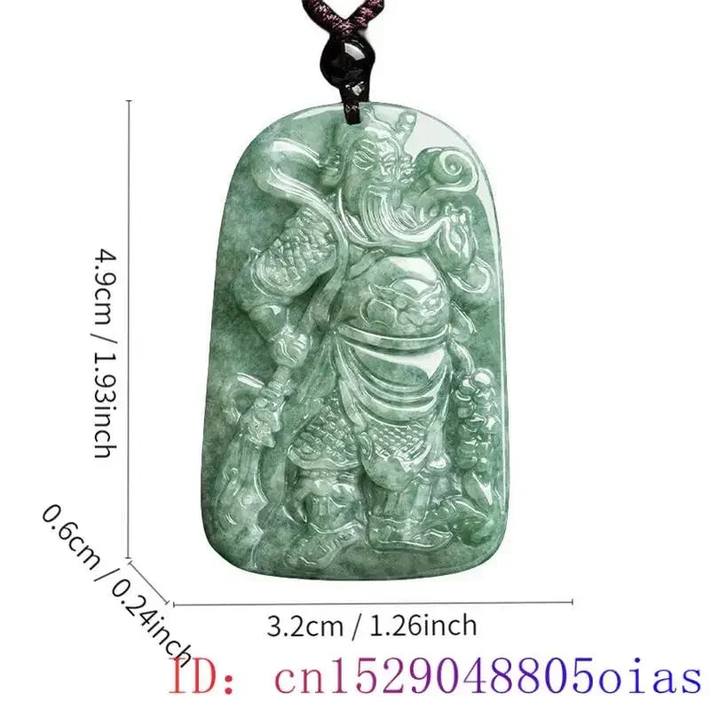 Green Burmese, Jade Amulet   Necklace… Fine Jewelry Carved Gemstone, By MC