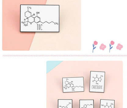 Molecular Chemical Formula Enamel Pin, By Reliatonny, Great Gift For Chemistry Students
