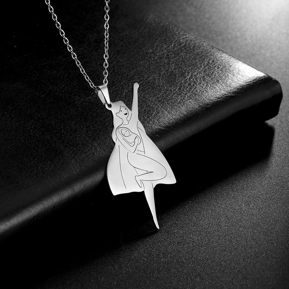 Mother's Day, Baby Child, Stainless Steel Pendant  Gift, From FISHHOOK