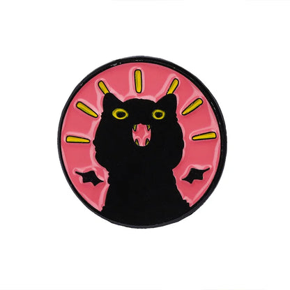 Cute Tiny Black Cat Enamel Pin Brooch