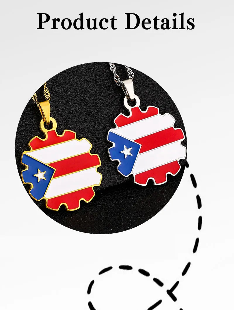 Wear Puerto to celebrate The Big Game 2026 and Bad Bunny in style — show your Puerto Rican pride with this beautiful flag necklace. Lightweight, durable, and polished for that beautiful shine, it’s the perfect game day souvenir, by SONYA