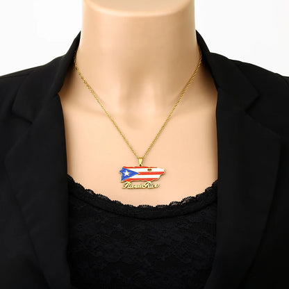 Wear Puerto to celebrate The Big Game 2026 and Bad Bunny in style — show your Puerto Rican pride with this beautiful flag necklace. Lightweight, durable, and polished for that beautiful shine, it’s the perfect game day souvenir, by SONYA