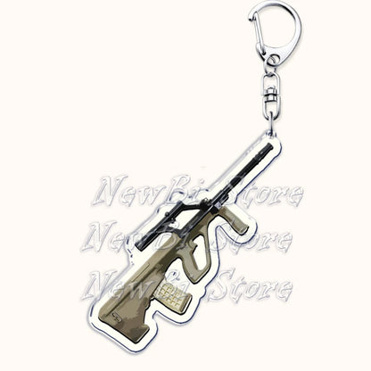 Creative Military Weapon Keychains, P90 AWM Sniper Rifle, MP7, M249,S686,M24m, Gun Keyrings...Great Gamer Gifts