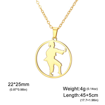 COOLTIME, Stainless Steel, Military Boxing Pendant Necklace for Women & Men