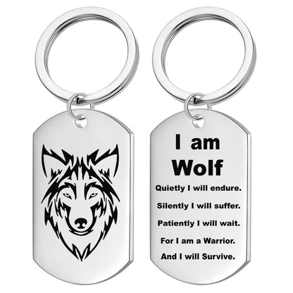 Stainless Steel, Rock Wolf Military Dog Tag Necklace For Men, By Vnox…Team Fight Jewelry Fan Gifts
