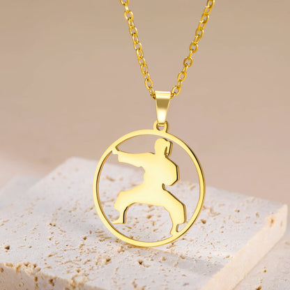 COOLTIME, Stainless Steel, Military Boxing Pendant Necklace for Women & Men
