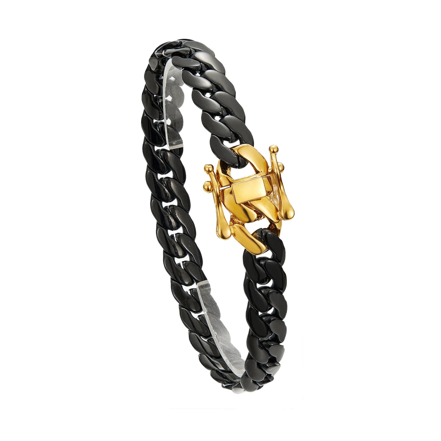 Tactical Weave Jewelry Set, Black Titanium Chain & Bracelet, Military-Grade Coating
