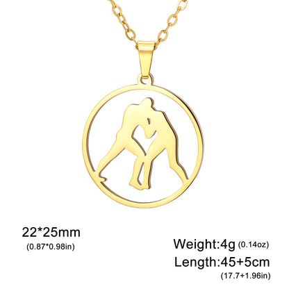 COOLTIME, Stainless Steel, Military Boxing Pendant Necklace for Women & Men