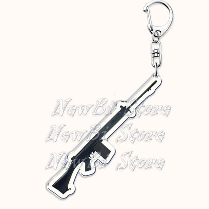 Creative Military Weapon Keychains, P90 AWM Sniper Rifle, MP7, M249,S686,M24m, Gun Keyrings...Great Gamer Gifts